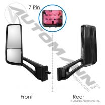 Mirror Assy w/Black Cover LH Peterbilt