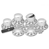 Trux Complete Chrome ABS Plastic Axle & Nut Cover Kit